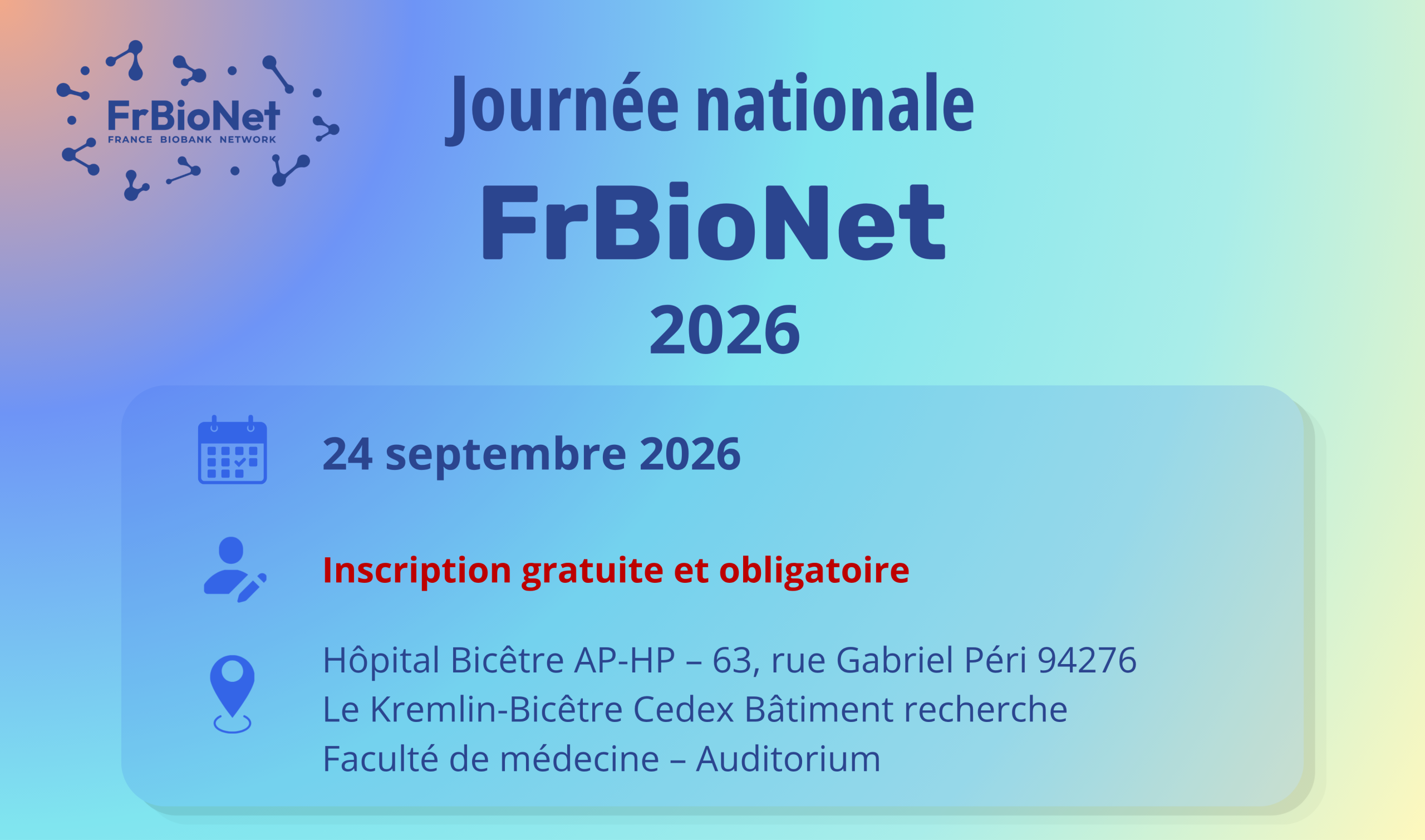 Journée nationale FrBioNet – 24 septembre 2026